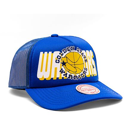 Kupakok Mitchell & Ness NBA Billboard Trucker Snapback Hwc Golden State Warriors Blue Kék | HHSS5152-GSWYYPPPBLUE