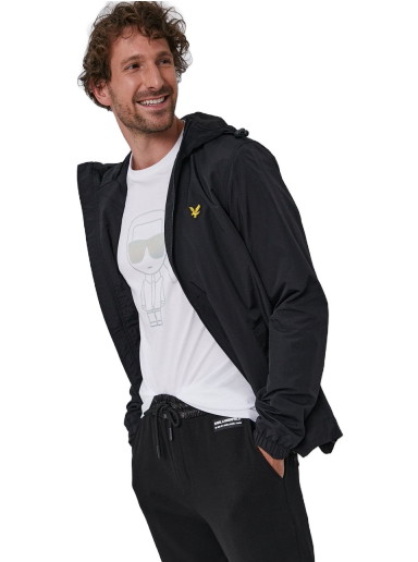 Széldzsekik Lyle & Scott Zip Through Hooded Jacket Fekete | JK464V.Z865