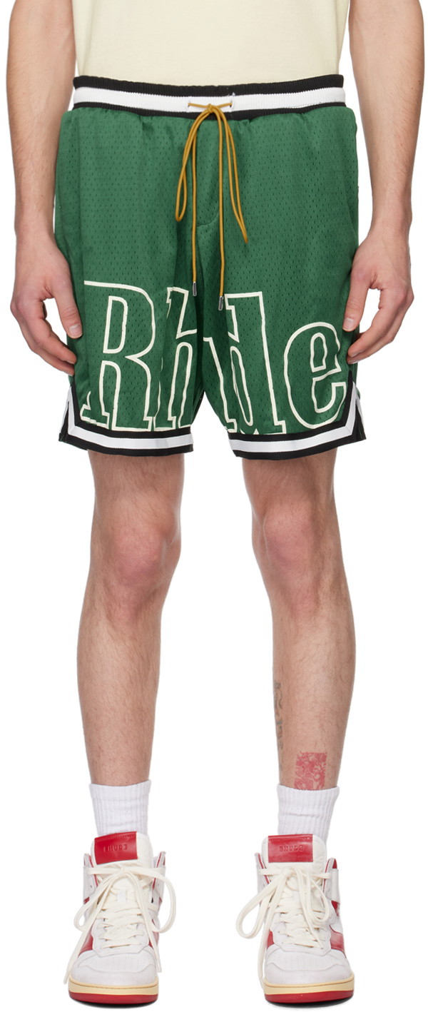 Rövidnadrág Rhude Court Shorts Zöld | RHPS24SH24827483