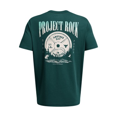 Póló Under Armour Project Rock Day Kurzarm-Shirt Zöld | 1383221-449, 2