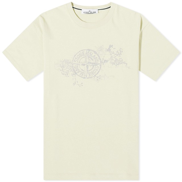 Póló Stone Island Camo One Badge Print T-Shirt Bézs | 80152RCE8-V0051