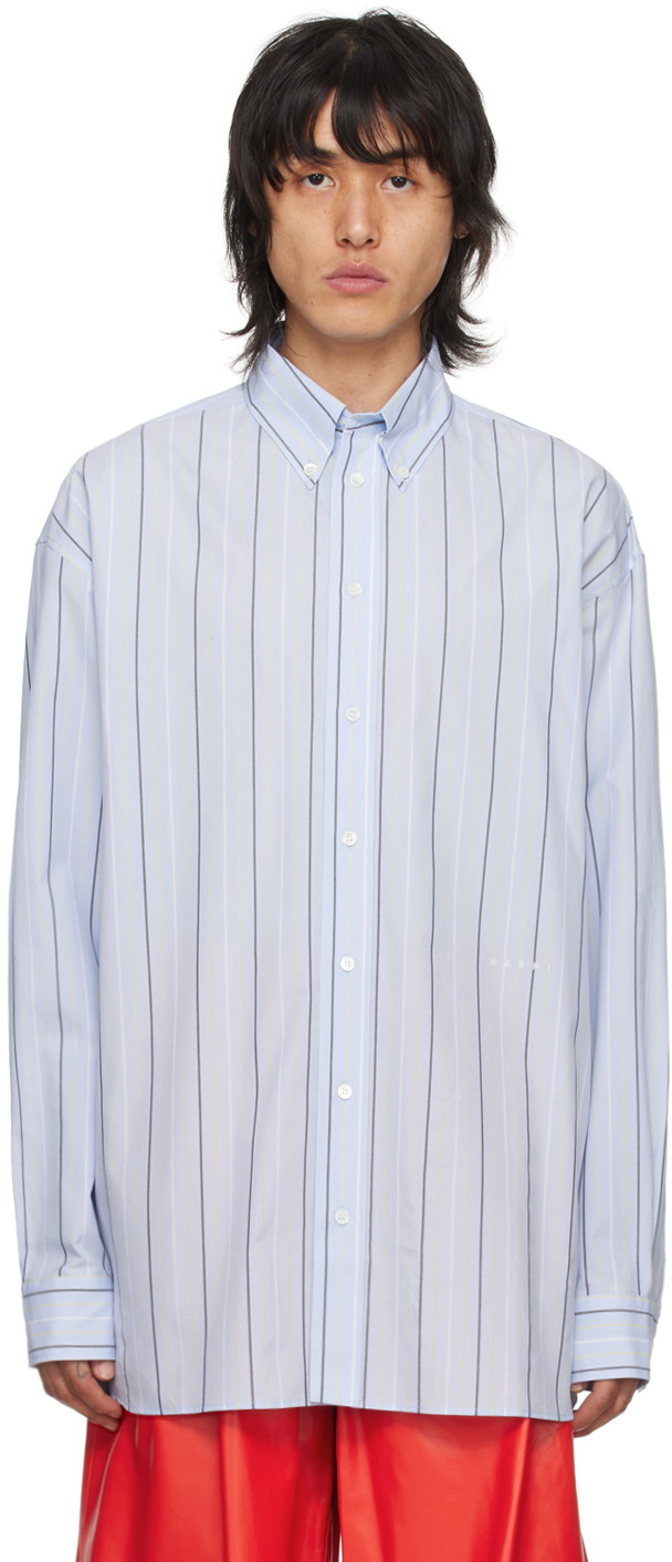 Ing Marni Striped Shirt Kék | CUMU0295S0 UTC313