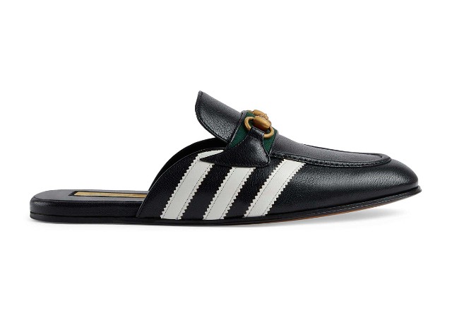 Sneakerek és cipők Gucci adidas x Horsebit Slippers Black Fekete | 721481 AAA71 1090