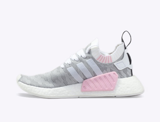 Sneakerek és cipők adidas Originals NMD_R2 Primeknit "White Black Pink" W Szürke | BY9520