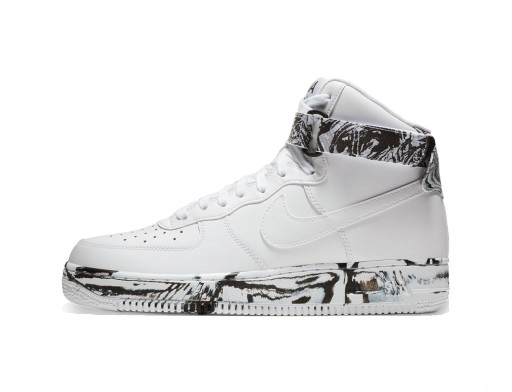 Sneakerek és cipők Nike Air Force 1 High "Dip Dye White Black" Kék | AT3293-100