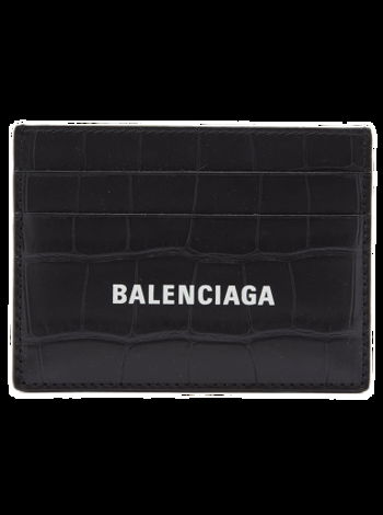 Balenciaga Croc Embossed Logo Card Holder Black/White 594309-1ROP3-1000