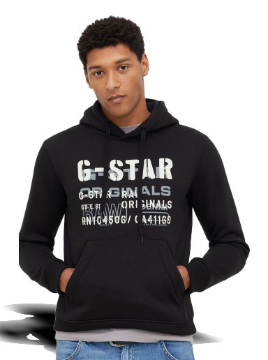 Sweatshirt G-Star Raw Hoodie Fekete | D22232.A971