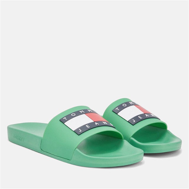 Sneakerek és cipők Tommy Hilfiger Pool Rubber Slide Zöld | EM0EM01191LY3