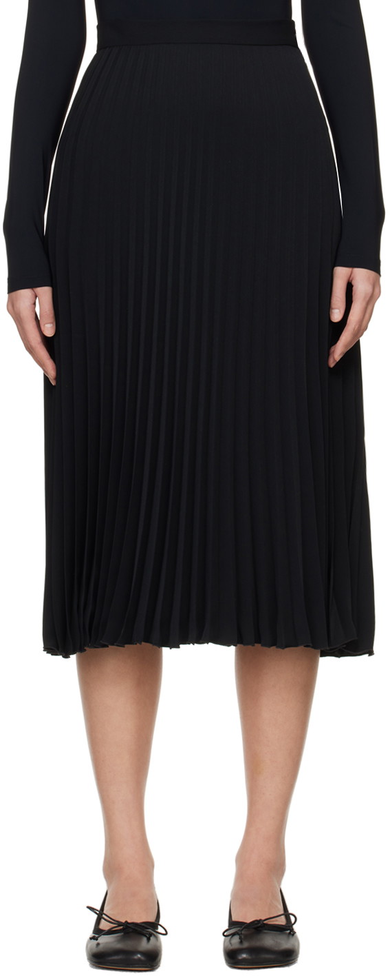 Szoknya Maison Margiela MM6 Pleated Midi Skirt Fekete | S52MA0193 S43455