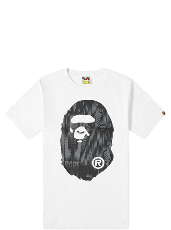 BAPE Speed Racer Big Ape Head T-Shirt White/Black 001TEJ301036M-WHTBLK