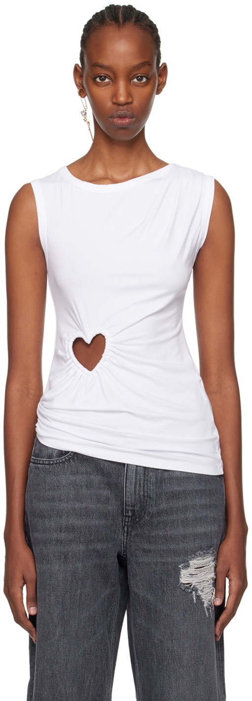 Trikók Ambush Heart Shape Tank Top Fehér | BWAG003S24JER0010100