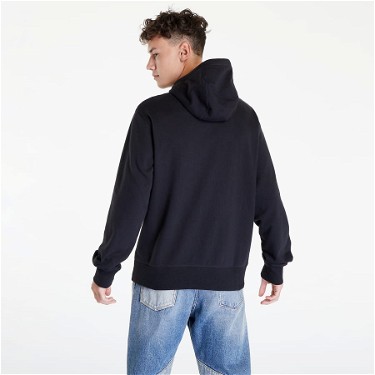 Sweatshirt New Balance Essentials Stacked Full Zip Hoodie Fekete | MJ03558BK, 3