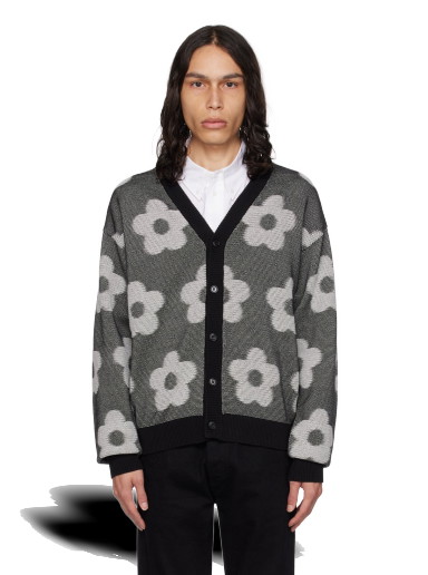 Pulóver KENZO Paris Flower Spot Cardigan Fekete | FD65CA4103CA