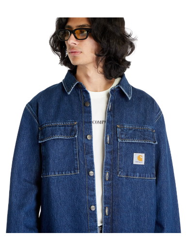 Dzsekik Carhartt WIP Manny Shirt Jacket "Blue Stone Washed" Sötétkék | I032705_01_06