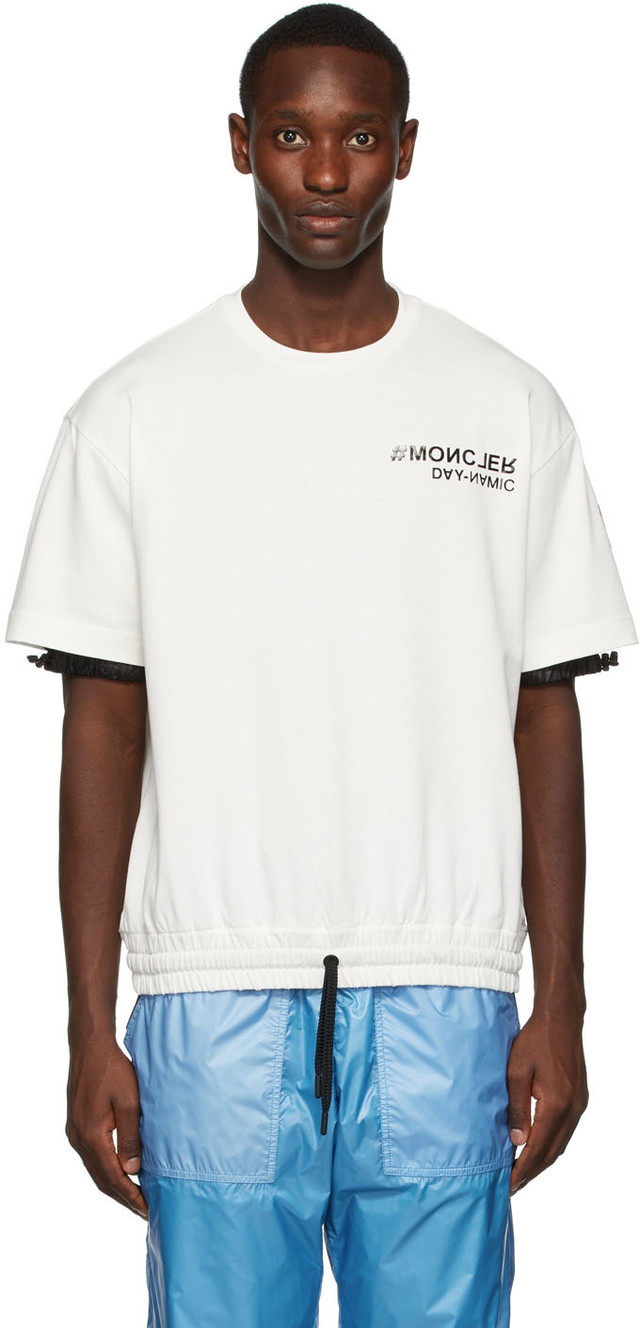 Póló Moncler Grenoble White Logo T-Shirt Fehér | G209Q8C0000183927