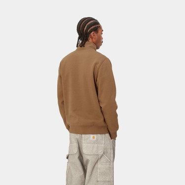 Sweatshirt Carhartt WIP Chase Neck Zip Sweatshirt "Tamarind / Gold" Barna | I027038_1R0_XX, 3