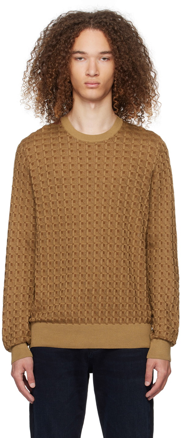Pulóver BOSS Crewneck Sweater "Tan" 
Narancssárga | 50508159, 0