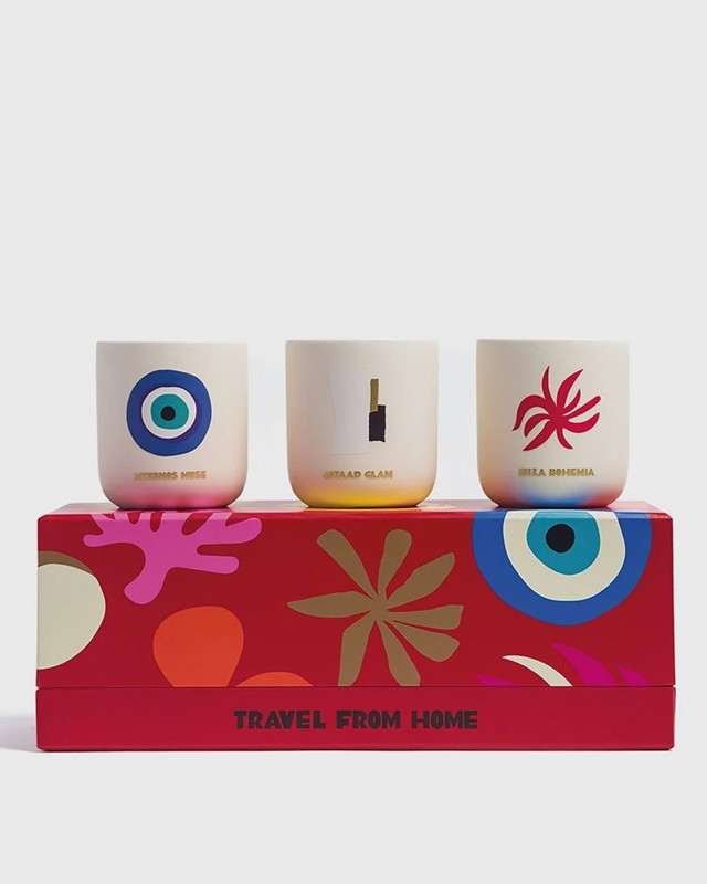 Gyertyák ASSOULINE Travel From Home Mini Scented Candle Set Többszínű | 882664008116