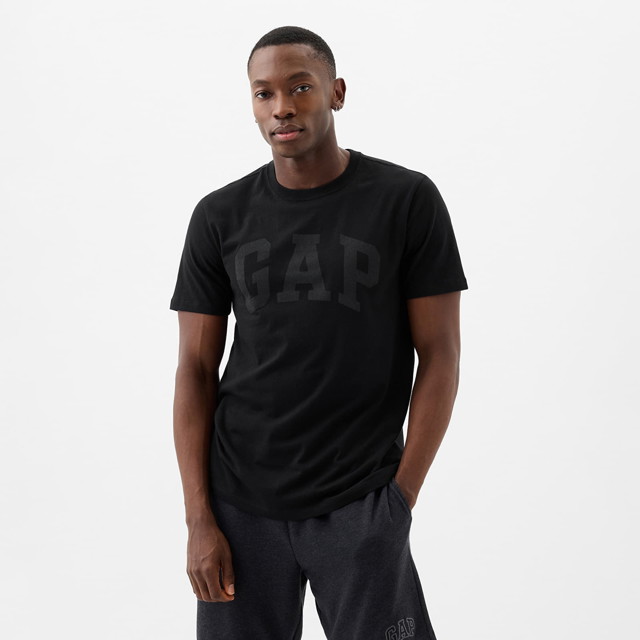 Póló GAP Basic Logo Tee True Black V2 2 Fekete | 856659-10