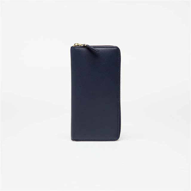 Classic Colour Leather Wallet Navy