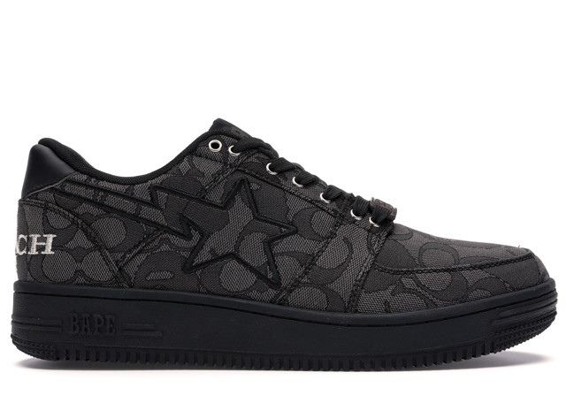 Sneakerek és cipők BAPE Bape Sta Low Coach "Black" Fekete | 1G23-291-901