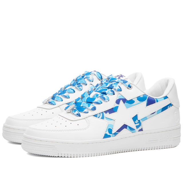 A Bathing Ape Men's BAPE Sta ABC Camo Cut Out Sneakers in Blue, Size UK 10 | END. Clothing