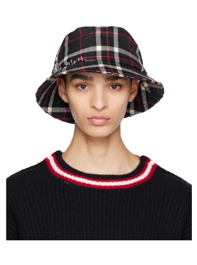 Kalapok Marni Black Tartan Bucket Hat Fekete | CLZC0088SY USCU54