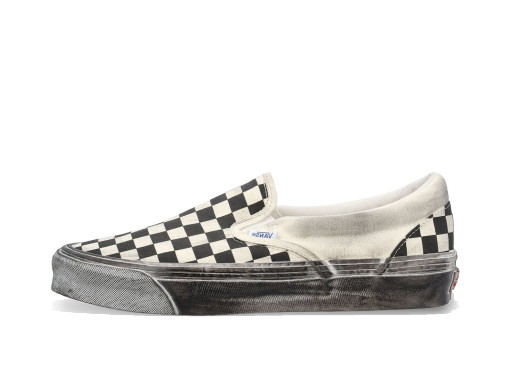 Sneakerek és cipők Vans Vault UA OG Classic Slip-On LX Stressed Black Checkerboard Fekete | VN0A32QNBKC