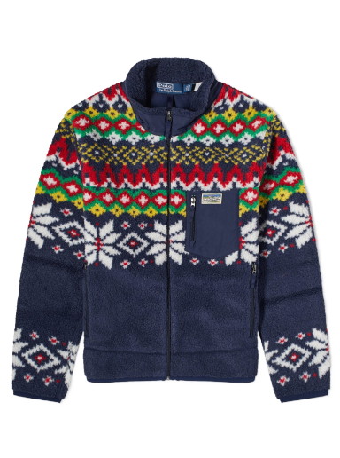 Dzsekik Polo by Ralph Lauren Polo Ralph Lauren Hi-Pile Fleece Cruise Navy Fairisle Sötétkék | 710920261001