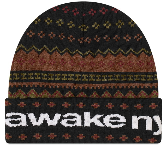 Beanie sapkák Awake NY Xtra Lodge Beanie Fekete | AWK-FW23-HT009-BKM