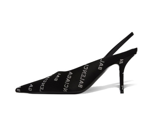 Sneakerek és cipők Balenciaga Square Knife Slingback Heels "Black" Fekete | 738456 W0WMN