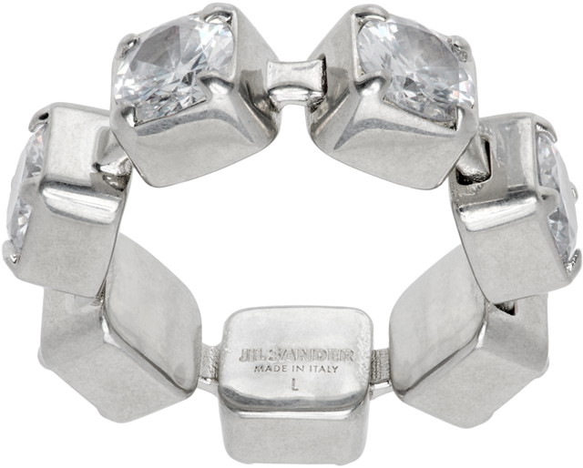 Nyakláncok és láncok Jil Sander Cup Chain Ring Szürke | J29UQ0030 P5092