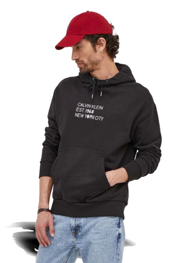 Sweatshirt CALVIN KLEIN Contrast Line Logo Hoodie Fekete | K10K111522