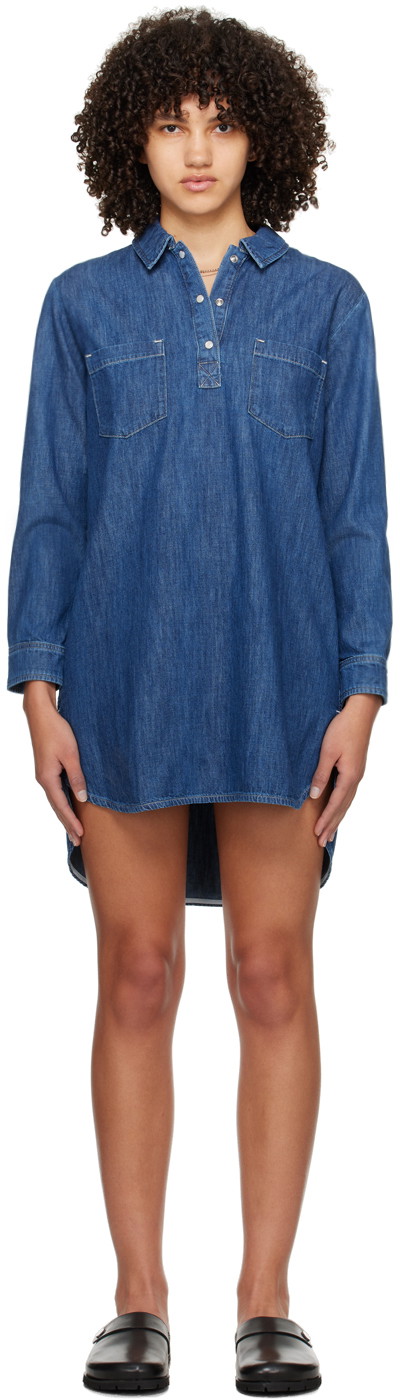 Ruha A.P.C. Texas Denim Minidress Sötétkék | COGXF-F35071