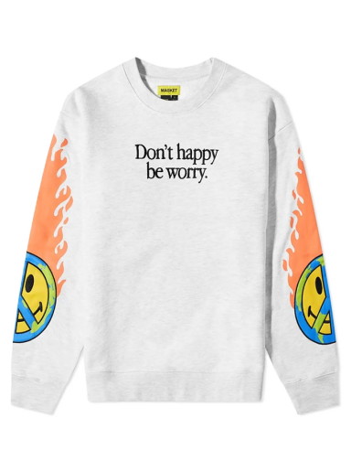 Sweatshirt MARKET Smiley Earth On Fire Crewneck Szürke | 396000839