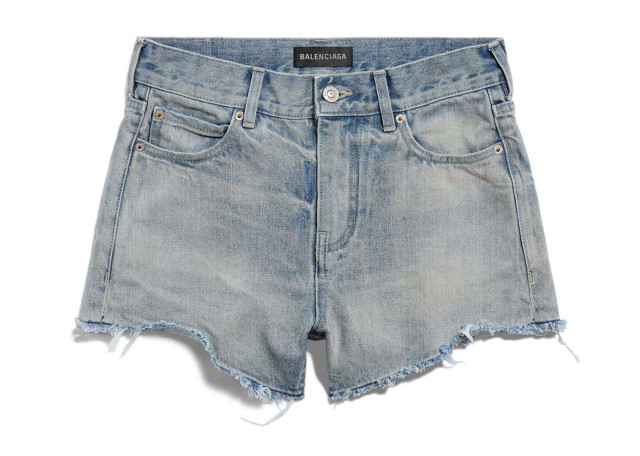 Rövidnadrág Balenciaga Mini Shorts Light Blue Kék | 790456TQW556379