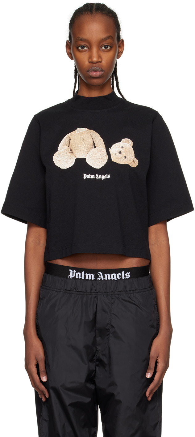 Póló Palm Angels Black Bear Fekete | PWAA020C99JER0111060