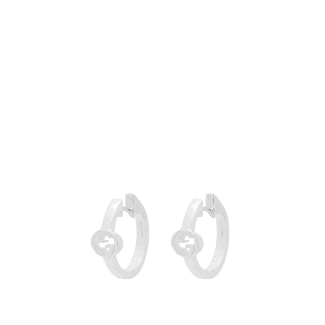 Fülbevaló Gucci Interlocking G Hoop Earrings Fémes | YBD79632300100U