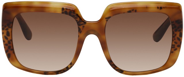 Napszemüveg Dolce & Gabbana Tortoiseshell Oversized Thick Sunglasses Barna | 0DG4414 8056597757317