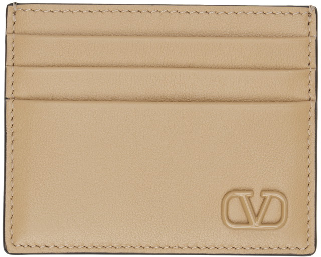 Garavani Beige VLogo Signature Card Holder