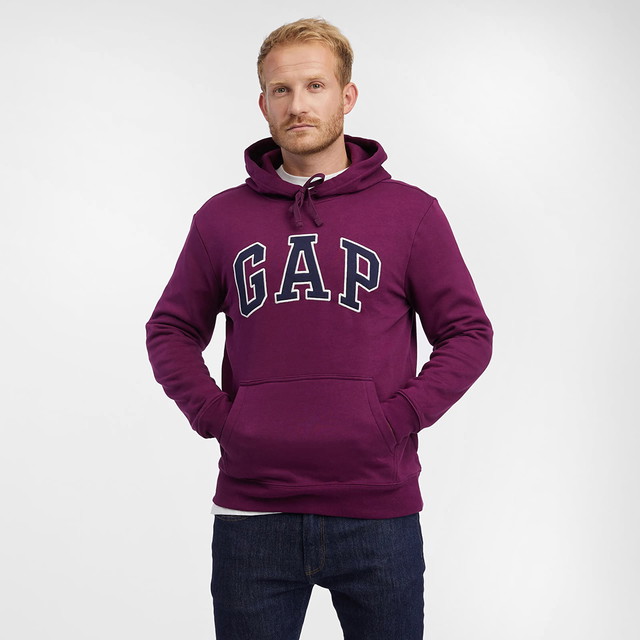 Sweatshirt GAP Logo Hoodie Burgundia | 796457-00