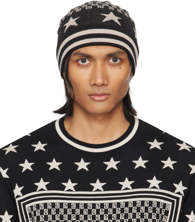 Beanie sapkák Balmain Stars Beanie Fekete | CH1XC030KF94