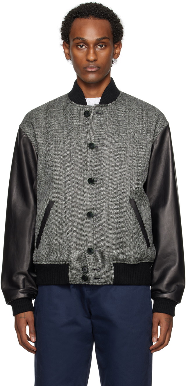 Bomber dzsekik Marni Paneled Bomber Jacket Fekete | JUMU0138S1 UTWA12