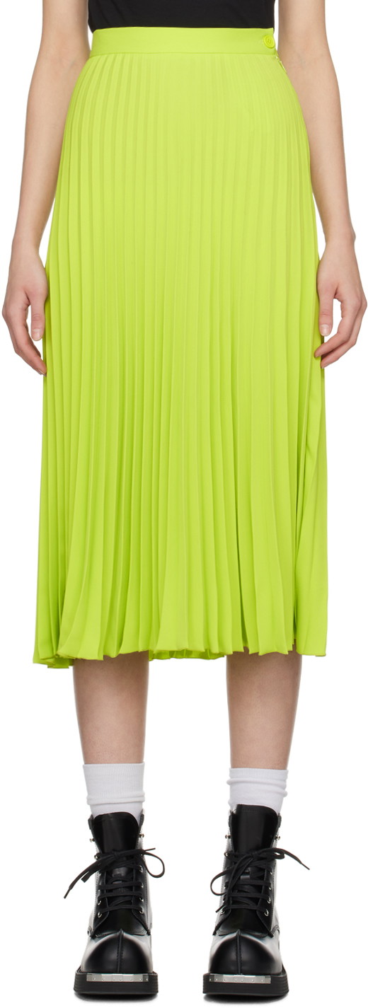 Szoknya Maison Margiela MM6 Pleated Midi Skirt Zöld | S52MA0194 S43455