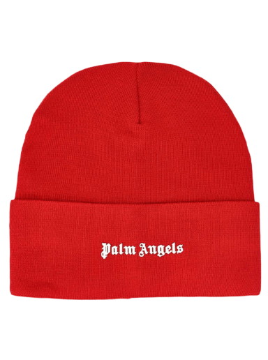 Beanie sapkák Palm Angels Classic Logo Beanie 
Piros | PMLC022F22KNI0012501