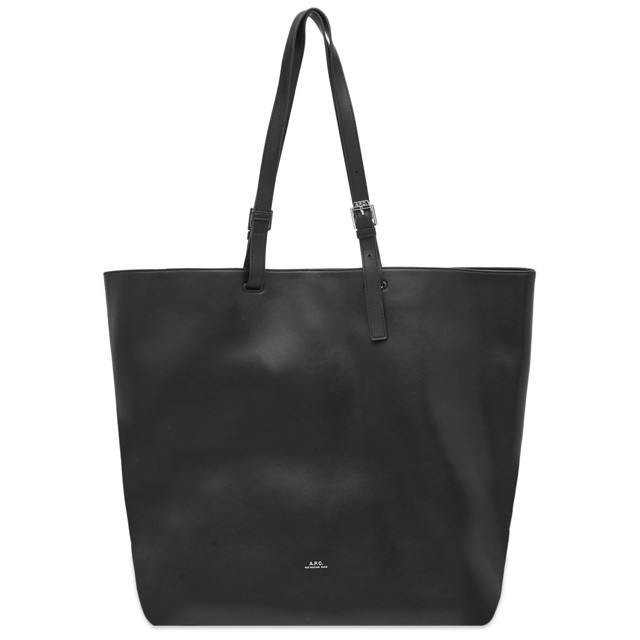 Vászontáskák A.P.C. Nino Leather Tote Bag Fekete | PUAAT-H61820-LZZ