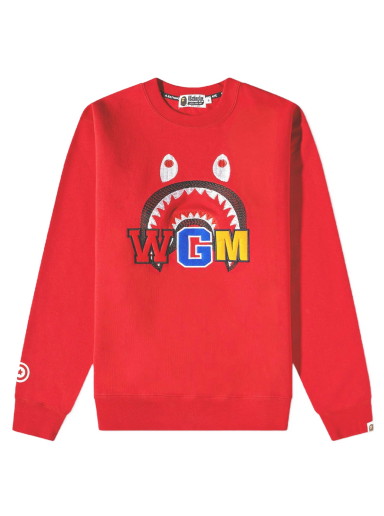 A Bathing Ape Shark Embroidery Crew Sweat