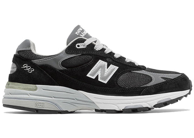 Sneakerek és cipők New Balance 993 MiUSA Black Grey W Fekete | WR993BK