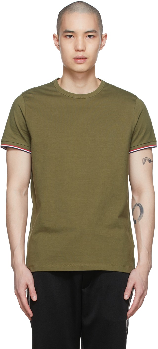 Póló Moncler Cotton T-Shirt Zöld | H10918C7160087296, 0