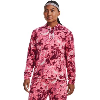 Under Armour Rival Terry Print Hoodie Pace Pink 1373035-669
